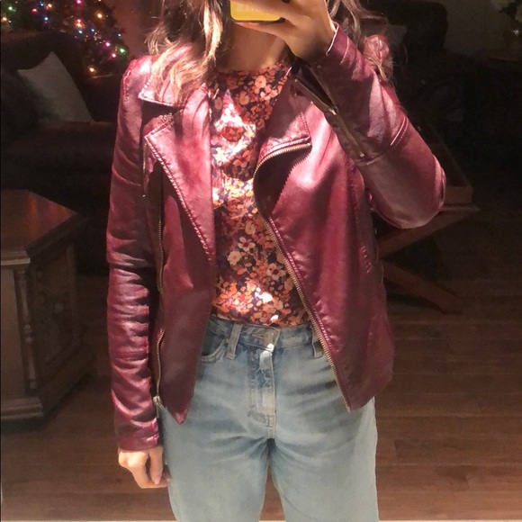 Buffalo Burgundy Pleather jacket - Picture 2 of 6